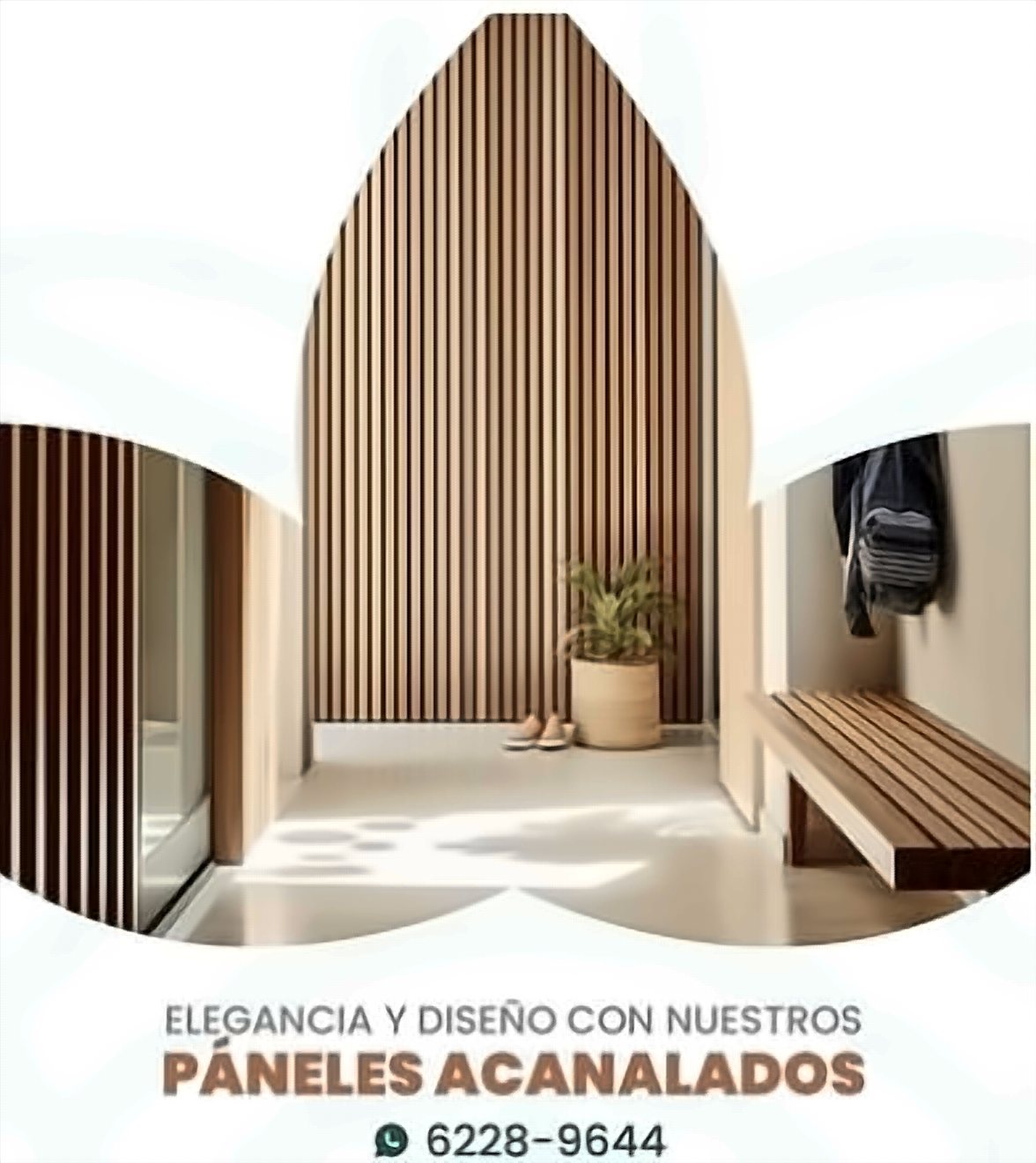 Panel acanalado de madera